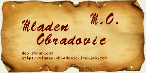 Mladen Obradović vizit kartica